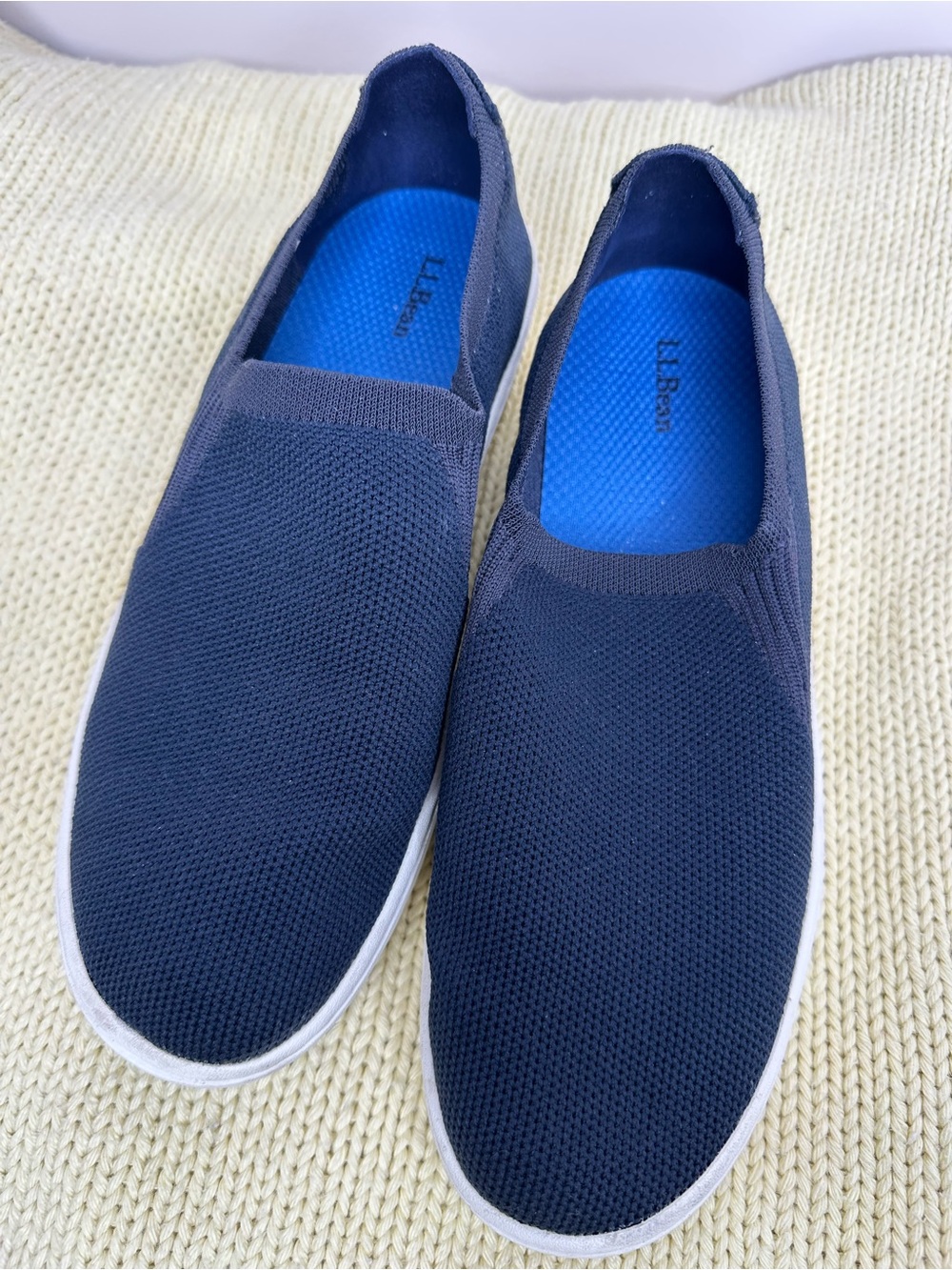 L.L. Bean Women's Navy Slip-On Knit Mules size 7 - Picture 3 of 8